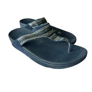 Fit Flop Flare Strobe Toe Post Platform‎ Embellished Sandals